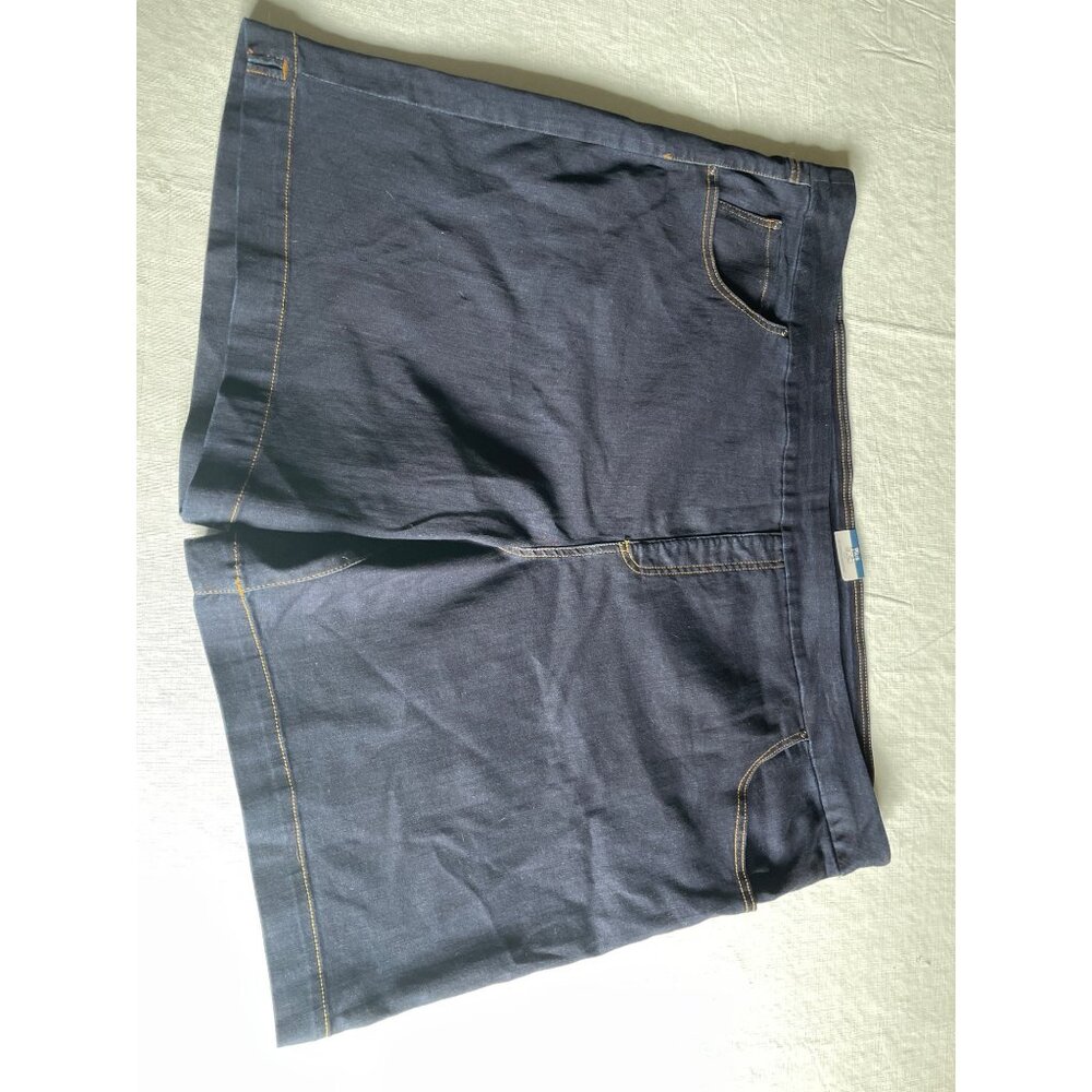 Terra & Sky Womens Plus Size 4X Denim Shorts With Tummy Control & Stretch
